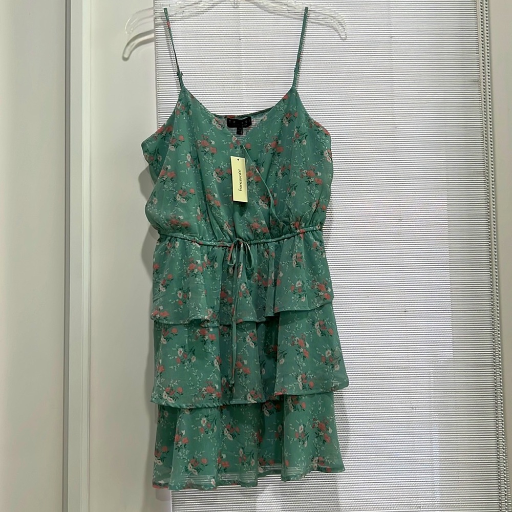 Trixxi floral dress spaghetti straps fit and flare style